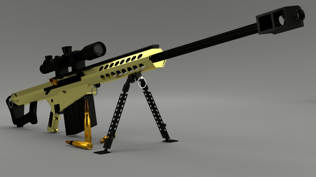 Barrett M82A3 Sniper Rifle (Gold) Cycles preview image 2